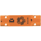 LEGO Oranje Vlak Paneel 3 x 11 met Extreme.e logo, Zwart Patroon en ‘NEOM’ Sticker (15458)