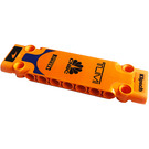LEGO Oranje Vlak Paneel 3 x 11 met logo 'McLaren', 'Klipsch', 'TUMI', 'CNBC', 'Pirelli Sticker (15458)