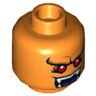 LEGO Oranje Gold Hoorn Demon Minifigure Hoofd (Verzonken Solid Stud) (3626 / 68974)