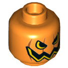 LEGO Orange Kopf mit Carved Kürbis Dekoration (Einbau-Vollbolzen) (3626 / 25960)