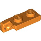 LEGO Orange Hinge Plate 1 x 2 Locking with Single Finger on End Vertical with Bottom Groove (44301)