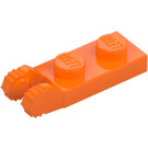 LEGO oranžová Závěs Deska 1 x 2 s Zamykání Prsty s drážkou (44302)