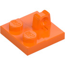 LEGO Oransje Hengsel Plate 2 x 2 med 1 Låsende Finger på Topp (53968 / 92582)