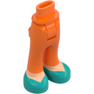 LEGO Orange Hip with Pants with Dark Turquoise Shoes (35584)