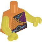 LEGO orange Izzie Minifig Torso (973)