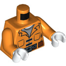 LEGO Orange Joker Torso, Gefängnisuniform mit Grey Undershirt (76382)