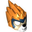 LEGO Oranje Leeuw Masker met Zandbruin Gezicht en Dark Blauw Headpiece (11129 / 13046)