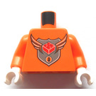 LEGO Orange Master Constructeur Academy Torse avec Rouge Brique et Ailes avec Orange Bras et Blanc Mains (973 / 76382)