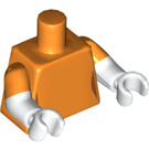 LEGO Orange Minifig Torso, Short Sleeves with White Arms (973 / 16360)