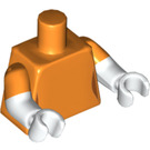 LEGO Orange Minifigur Torso, Kurz Sleeves mit Weiß Arme (973 / 16360)