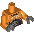 LEGO Oranje Minifig Torso met "AT 01" (973 / 76382)