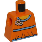 LEGO Oransje Minifigur Overkropp uten armer med Dekorasjon (973)