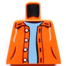 LEGO orange Minifig Torso uden arme med Dekoration (973)