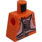 LEGO Oransje Minifigur Overkropp uten armer med Rebel Pilot (973)