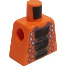 LEGO Orange Minifigur Torso ohne Arme mit Snike Scales (973)