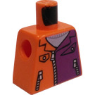 LEGO Orange Minifig Torso without Arms with Two-Face Henchman Jacket (973)