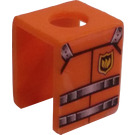 LEGO Orange Minifig Vest mit Feuer Department Vest Aufkleber (3840)