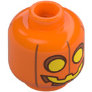 LEGO Oranje Minifiguur Hoofd met Pompoen Decoratie (Verzonken solide nop) (3626 / 102232)