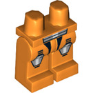 LEGO Oranje Minifigure Heupen en benen met Grijs en Wit Knee Pads en Riem (13086 / 13087)