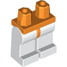LEGO Orange Minifigure Les hanches avec blanc Jambes (73200 / 88584)