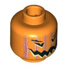 LEGO Orange Minifigure Jack O'Lantern Head (Recessed Solid Stud) (3626 / 87386)