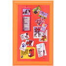 LEGO Orange Mirror Base / Notice Board / Wall Panel 6 x 10 with Bulletin Board Sticker (6953)