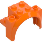 LEGO Naranja Guardabarros Ladrillo 2 x 4 x 2.3 con Tall Rueda Arco (18974)