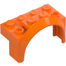 LEGO Orange Kotflügel Stein 2 x 4 x 2 mit Rad Bogen (3387)