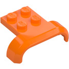 LEGO orange Skærm Plade 2 x 2 med Shallow Hjul Hvælving (28326)