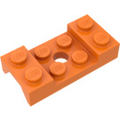 LEGO Oranje Spatbord Plaat 2 x 4 met Arches met gat (60212)