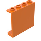 LEGO Orange Panel 1 x 4 x 3 without Side Supports, Hollow Studs (4215 / 30007)