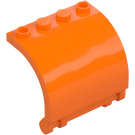 LEGO Orange Panel 3 x 4 x 3 Curved with Hinge (18910)