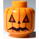 LEGO Orange Plain Head with Pumpkin Decoration (Safety Stud) (3626 / 42223)