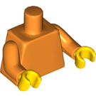 LEGO Oranje Vlak Minifig Torso met Oranje Armen en Geel Handen (973 / 76382)