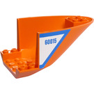 LEGO Orange Avion Arrière 6 x 10 x 4 avec "60015" sur both sides Autocollant (87616)