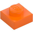 LEGO Oranje Plaat 1 x 1 (3024 / 30008)