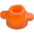 LEGO Oranje Plaat 1 x 1 Rond met Bloem Bloemblaadjes (28573 / 33291)