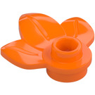 LEGO Oranje Plaat 1 x 1 met 3 Plant Bladeren (32607)