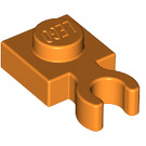 LEGO Orange Platte 1 x 1 mit Vertikale Clip (Dicker U-Clip) (4085 / 60897)