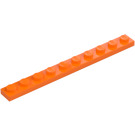 LEGO Oranje Plaat 1 x 10 (4477)