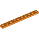 LEGO Orange Plate 1 x 10 (4477)