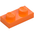 LEGO Oranje Plaat 1 x 2 (3023 / 28653)