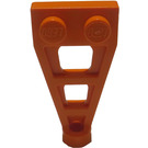 LEGO Orange Plate 1 x 2 Triangle with Stud Hole (4596)