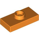LEGO Orange Plate 1 x 2 with 1 Stud (without Bottom Groove) (3794)