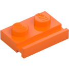 LEGO Oransje Plate 1 x 2 med Dør Jernbane (32028)