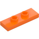 LEGO oranžová Deska 1 x 3 s 2 Cvočky (34103)