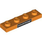 LEGO Orange Plate 1 x 4 with Mclaren (3710)