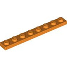LEGO Orange assiette 1 x 8 (3460)