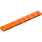 LEGO Orange Platta 1 x 8 med Svart Lines (3460 / 103807)