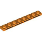 LEGO Orange Platte 1 x 8 mit Schwarz Lines (3460 / 103807)